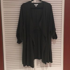 Boutique hunter green top flowy soft 2X